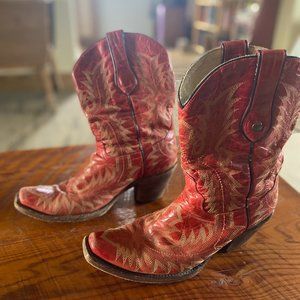 Gorgeous Corral Red Boots Size 8 1/2 Womens